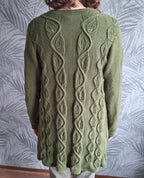 Knitting Pattern Cardigan Green Leaves