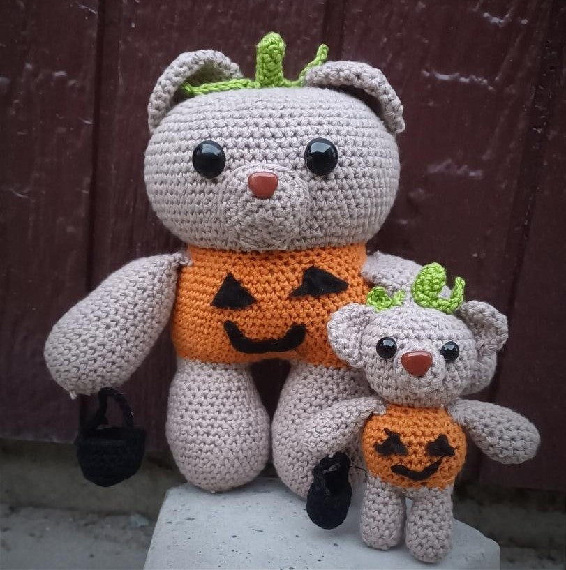 Haakpatroon Trick-or-Treat Pompoenbeertje