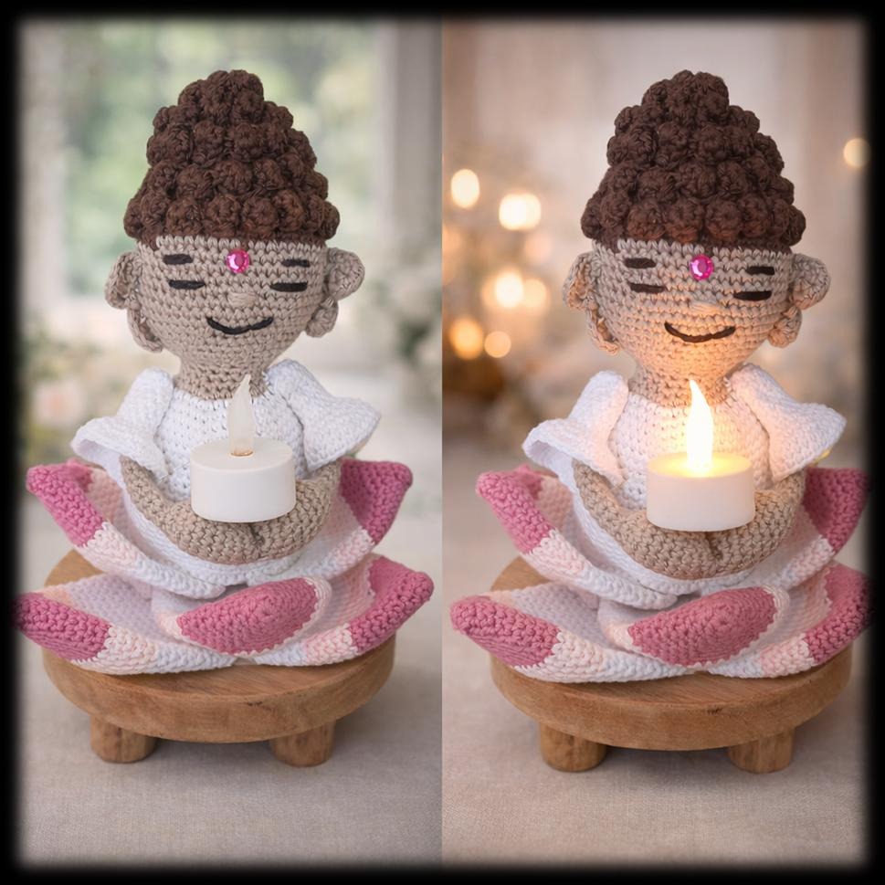 Haakpatroon Budha met lichtje