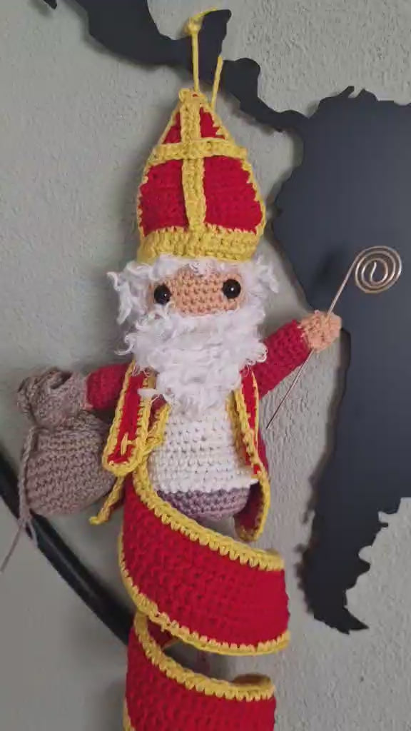 Haakpatroon Sinterklaas spiraalslinger