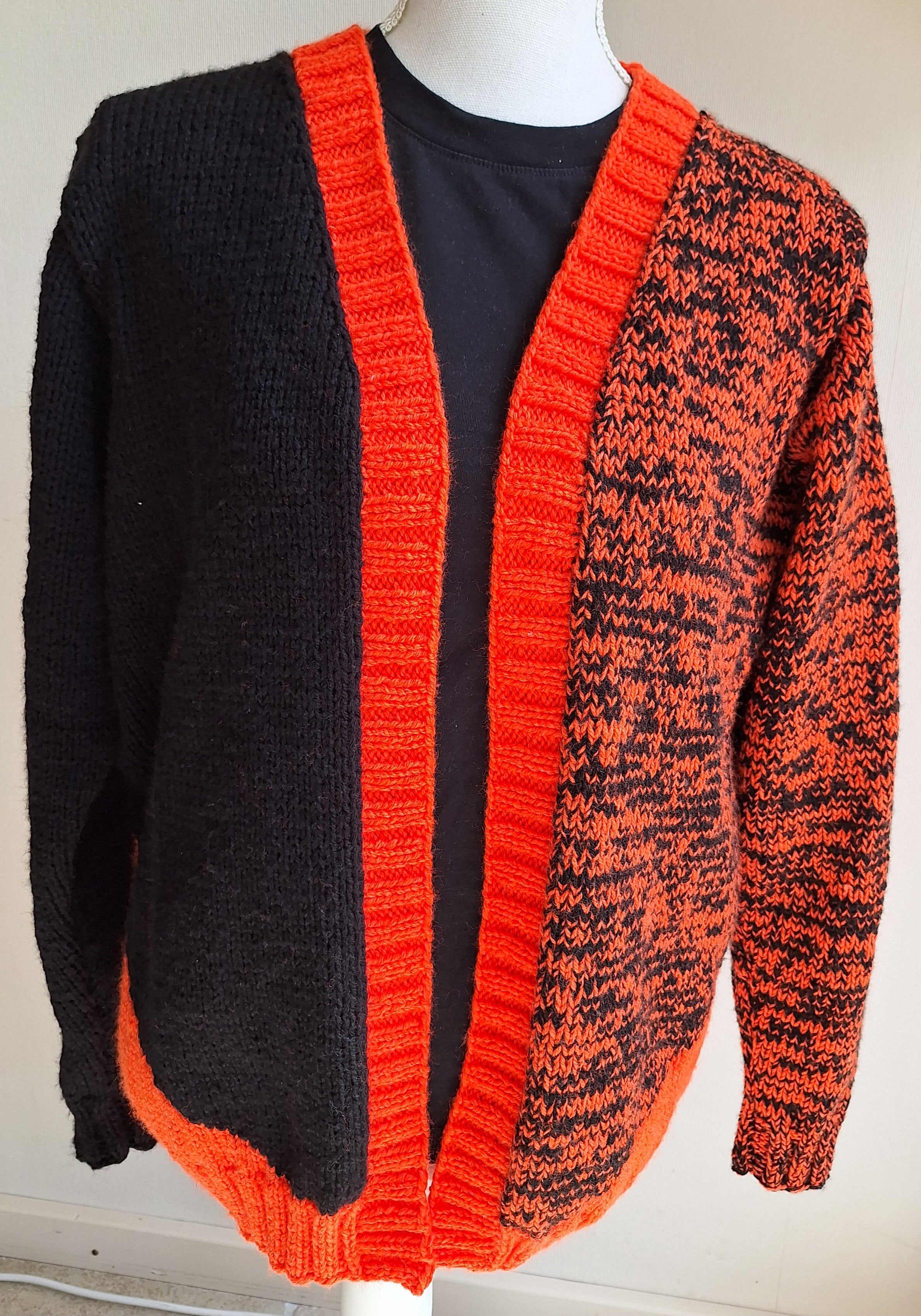 Breipatroon Vest Orange is the new Black