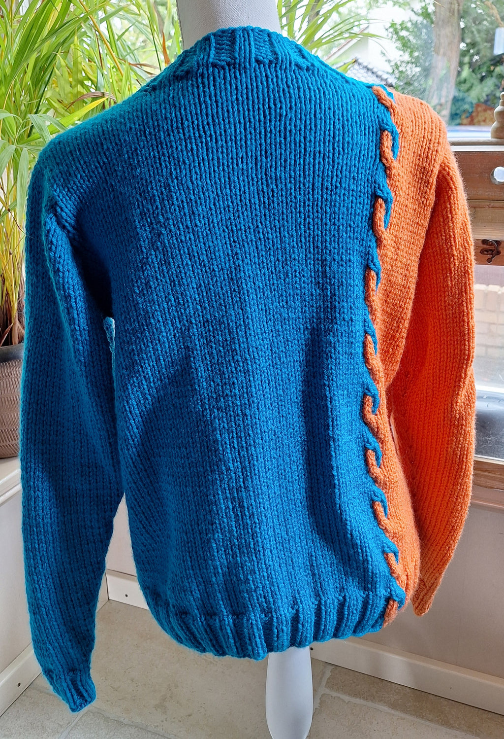 Breipatroon Trui Bicolore