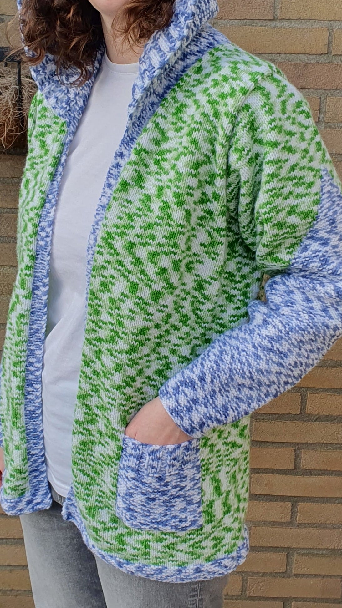 Breipatroon Vest Colourful White