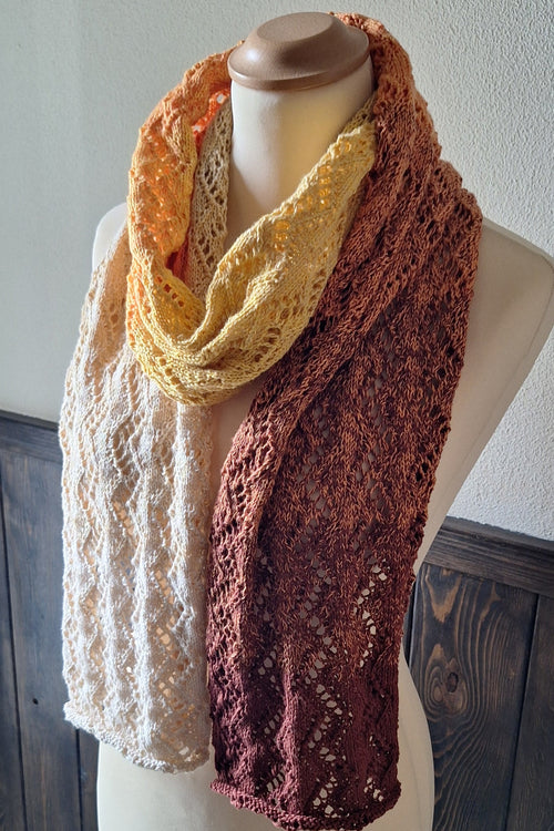 Breipatroon Sjaal Soft Waves