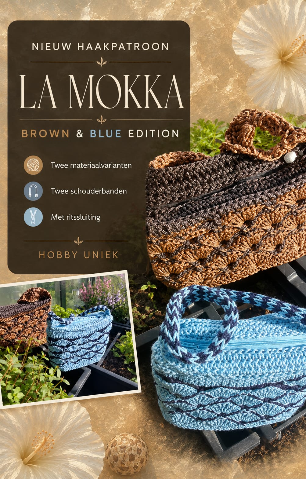 Haakpatroon La Mokka Brown & Blue Edition
