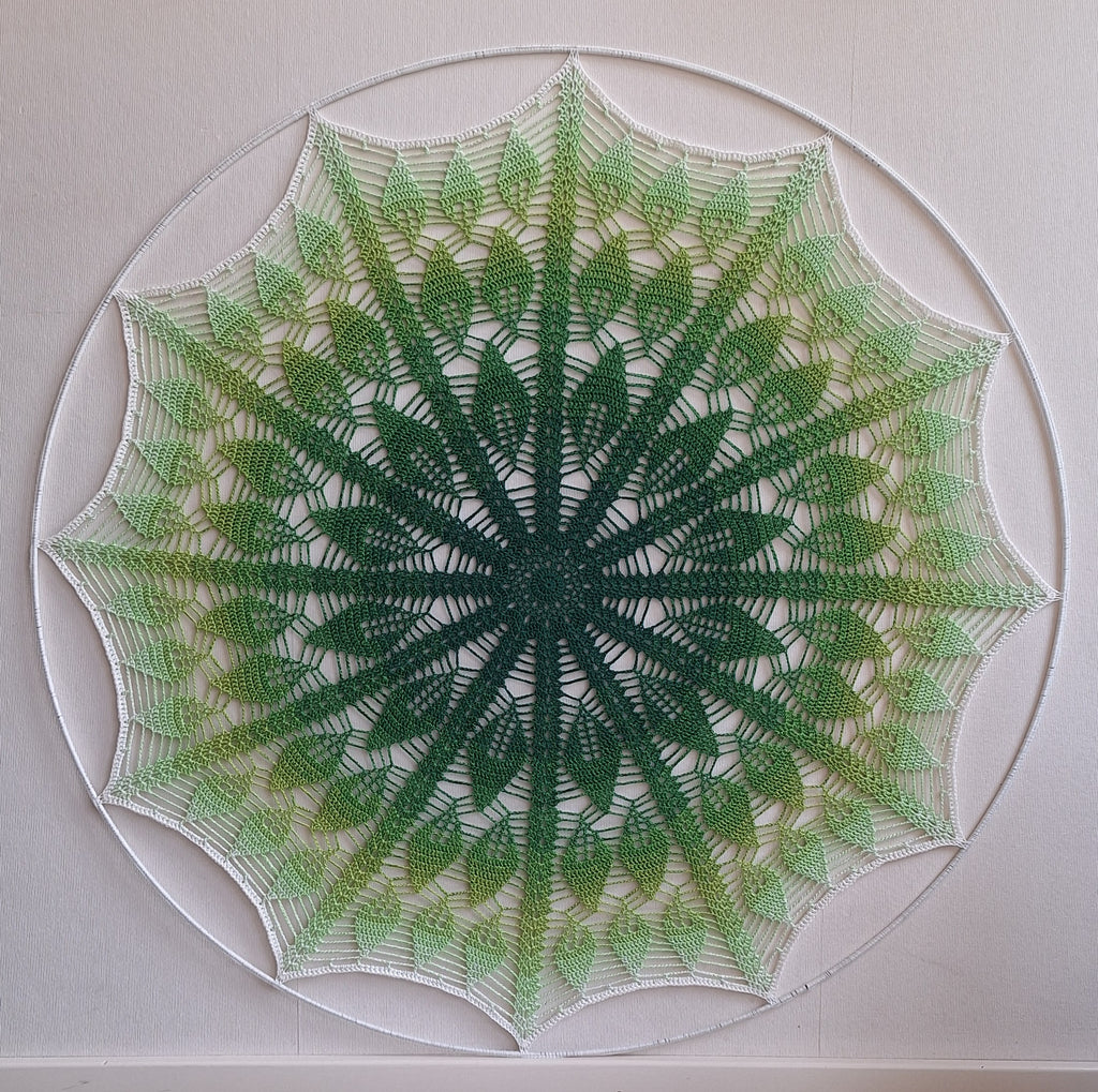 Haakpatroon Mandala Leafs