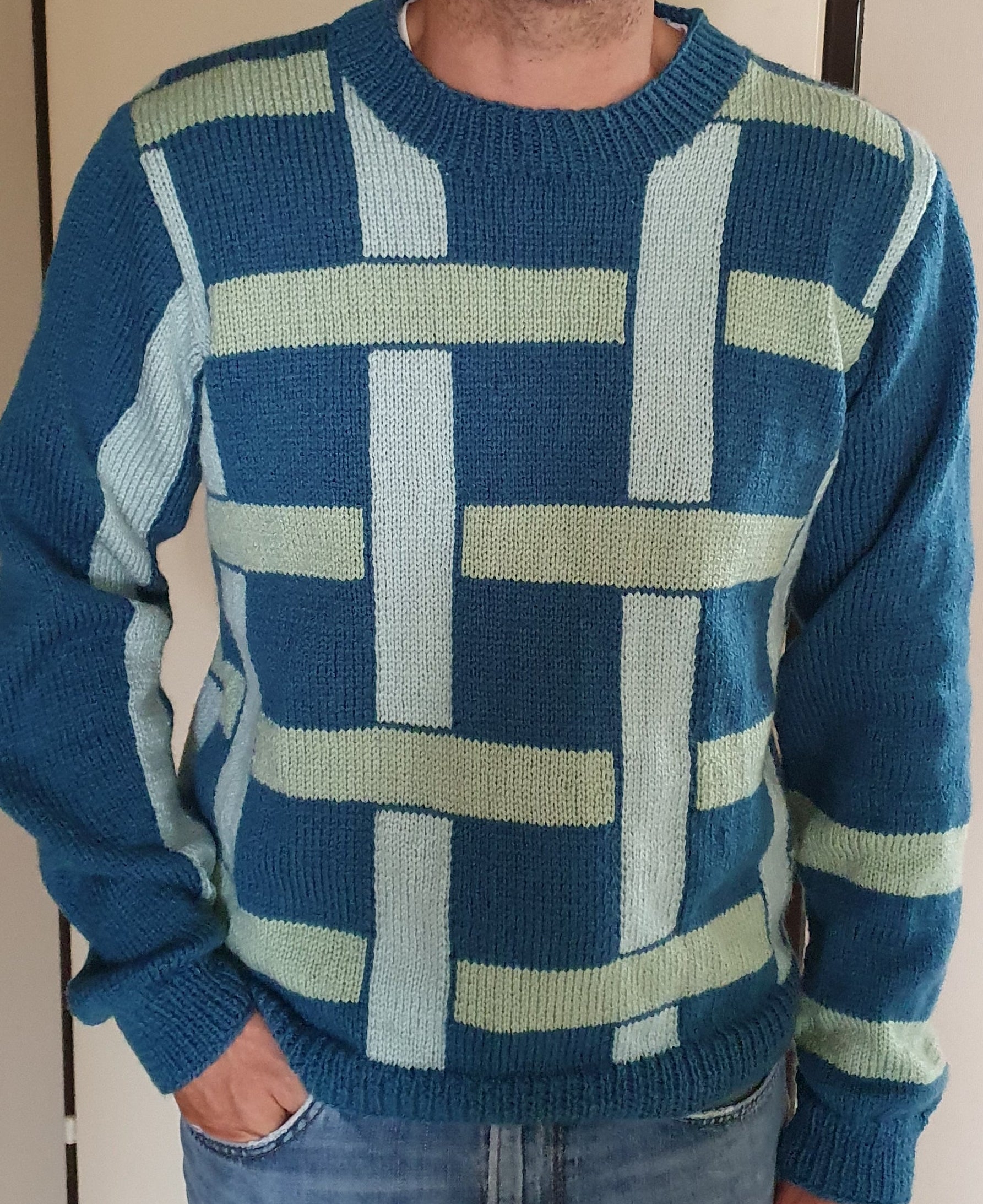 Breipatroon Herentrui Petrol