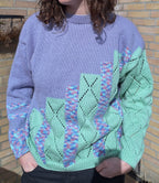 Gebreide trui Multicolours met structuurpatroon – breipatroon trui dames