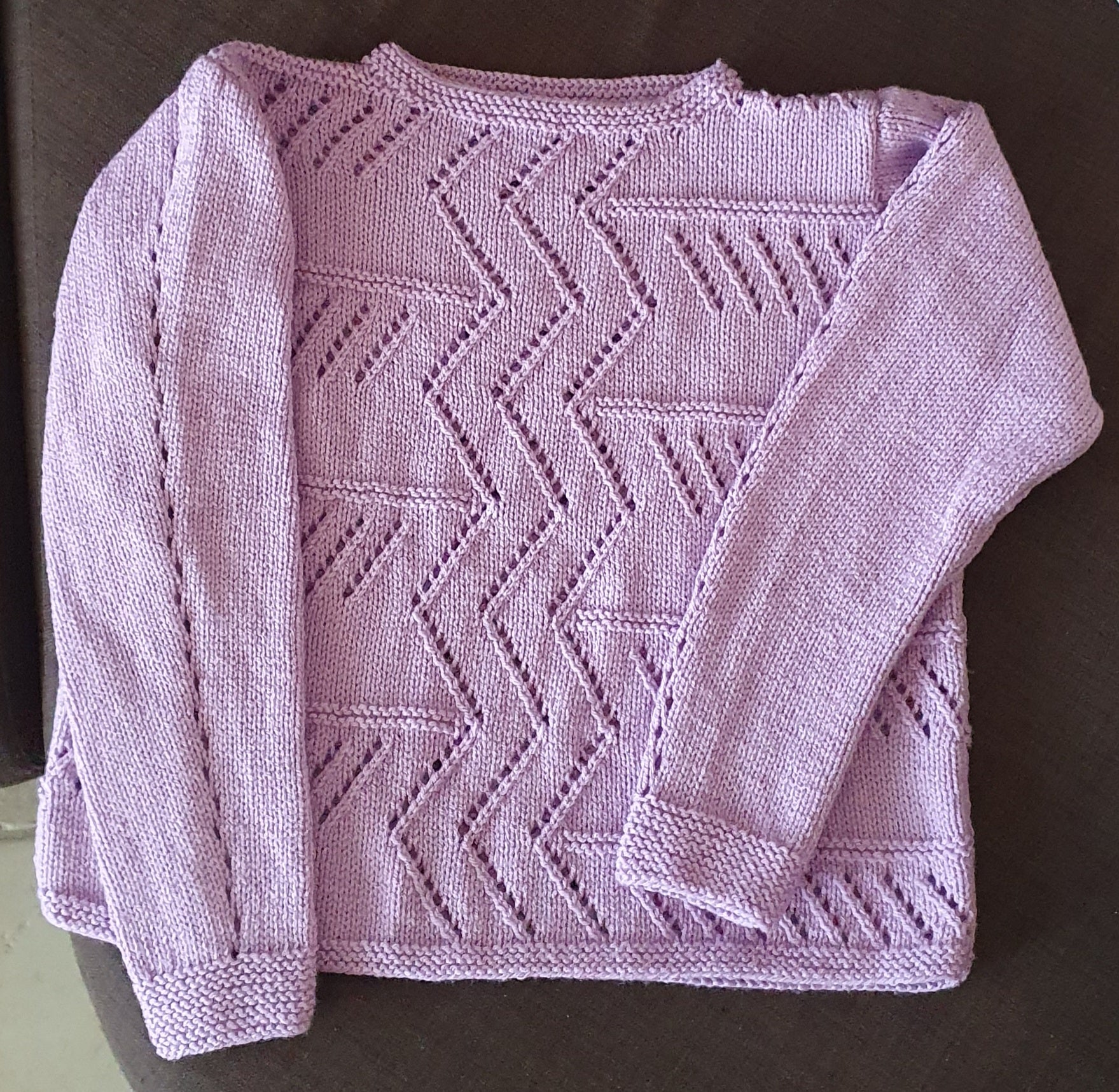 Breipatroon Trui Lavandula Ajour