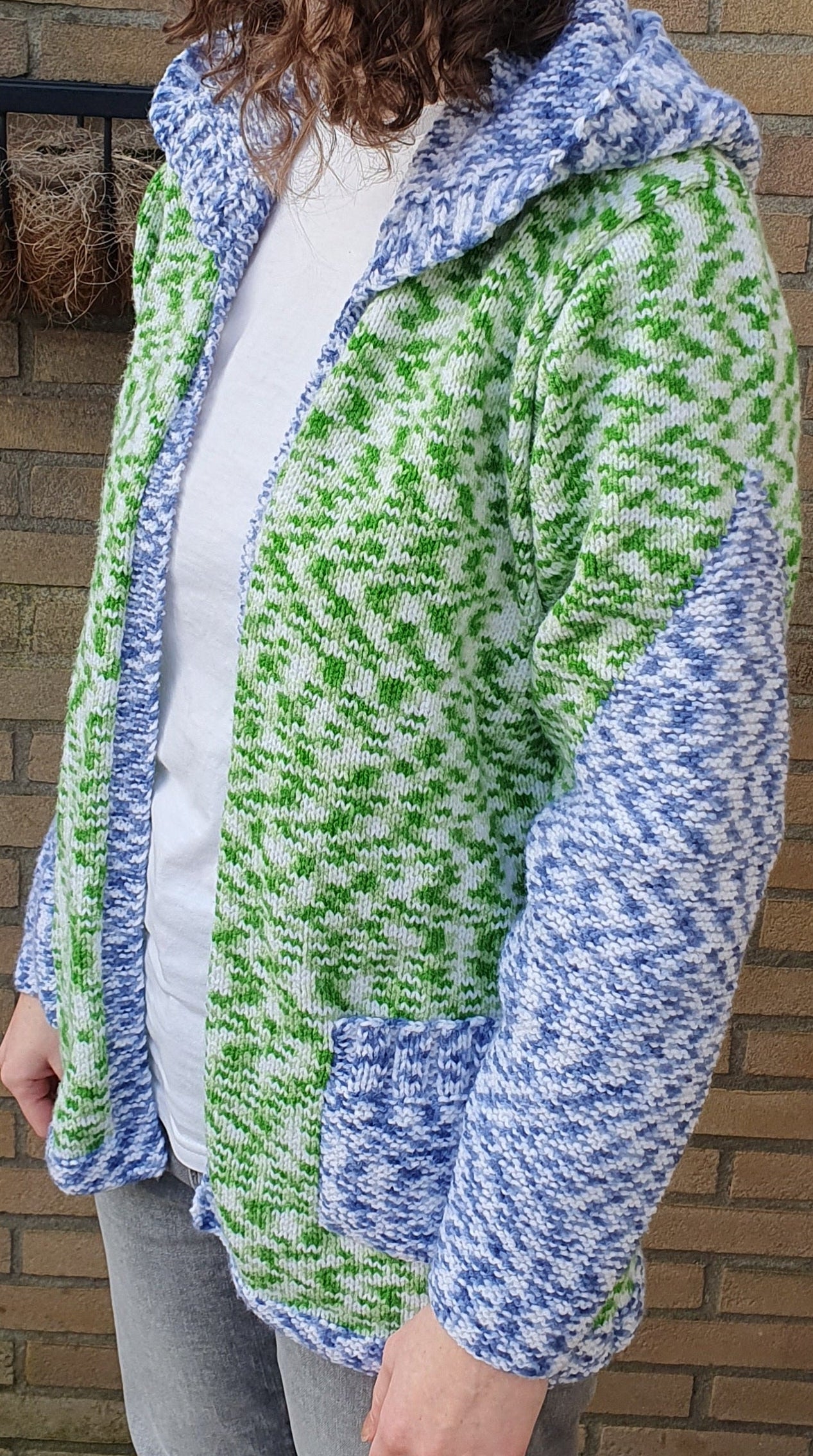 Breipatroon Vest Colourful White