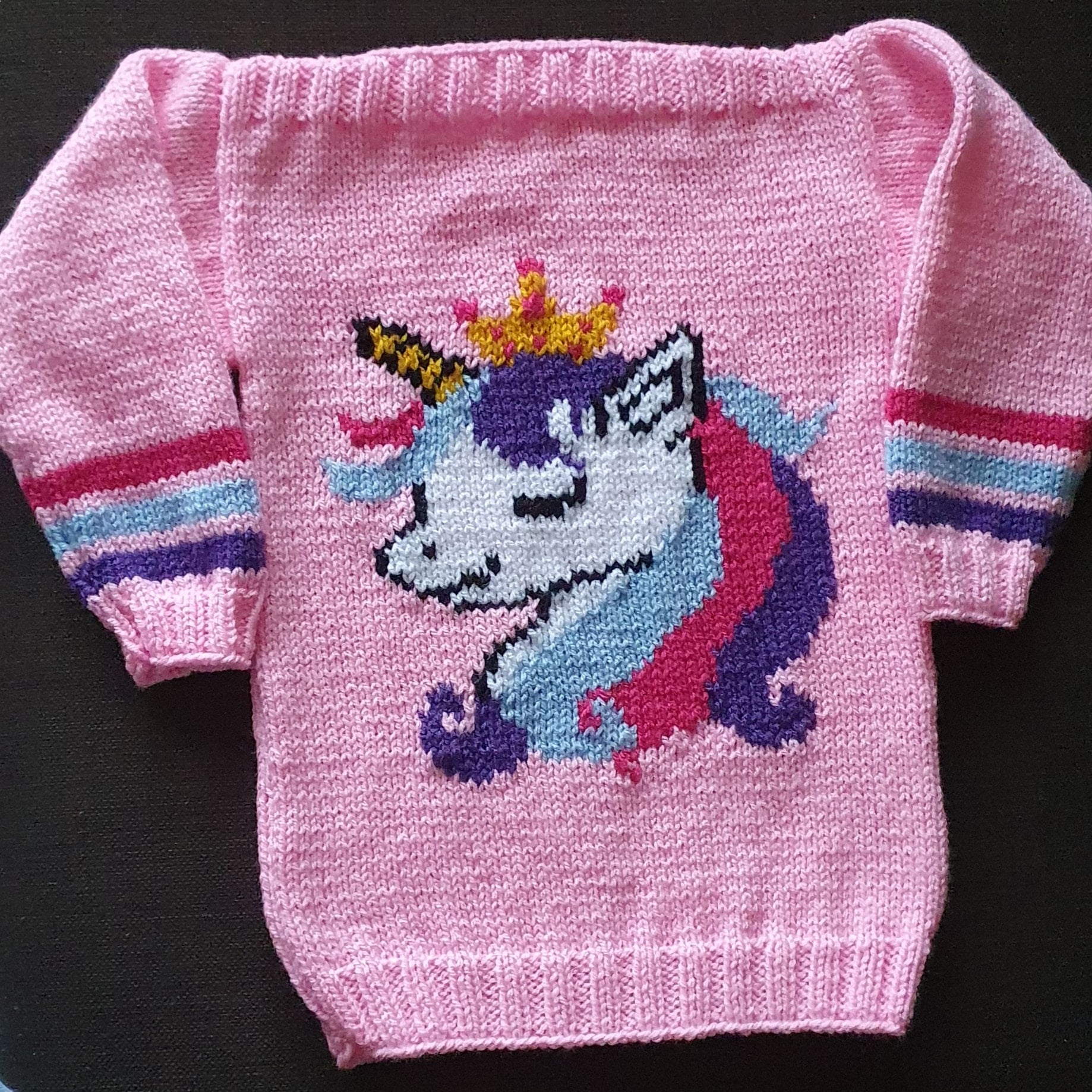 Breipatroon Kindertrui Unicorn