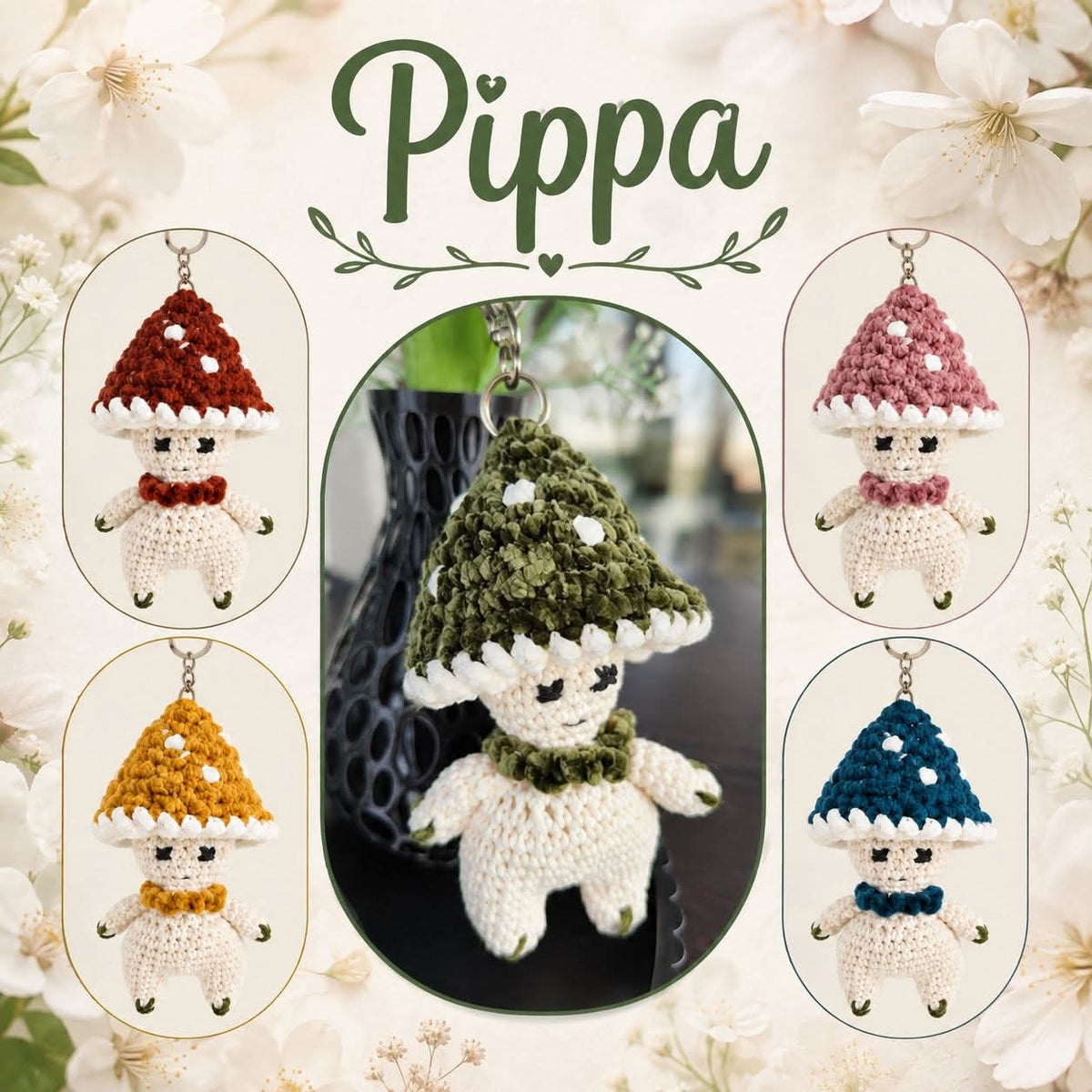 Häkelanleitung für „Pippa Mushroom Girl“
