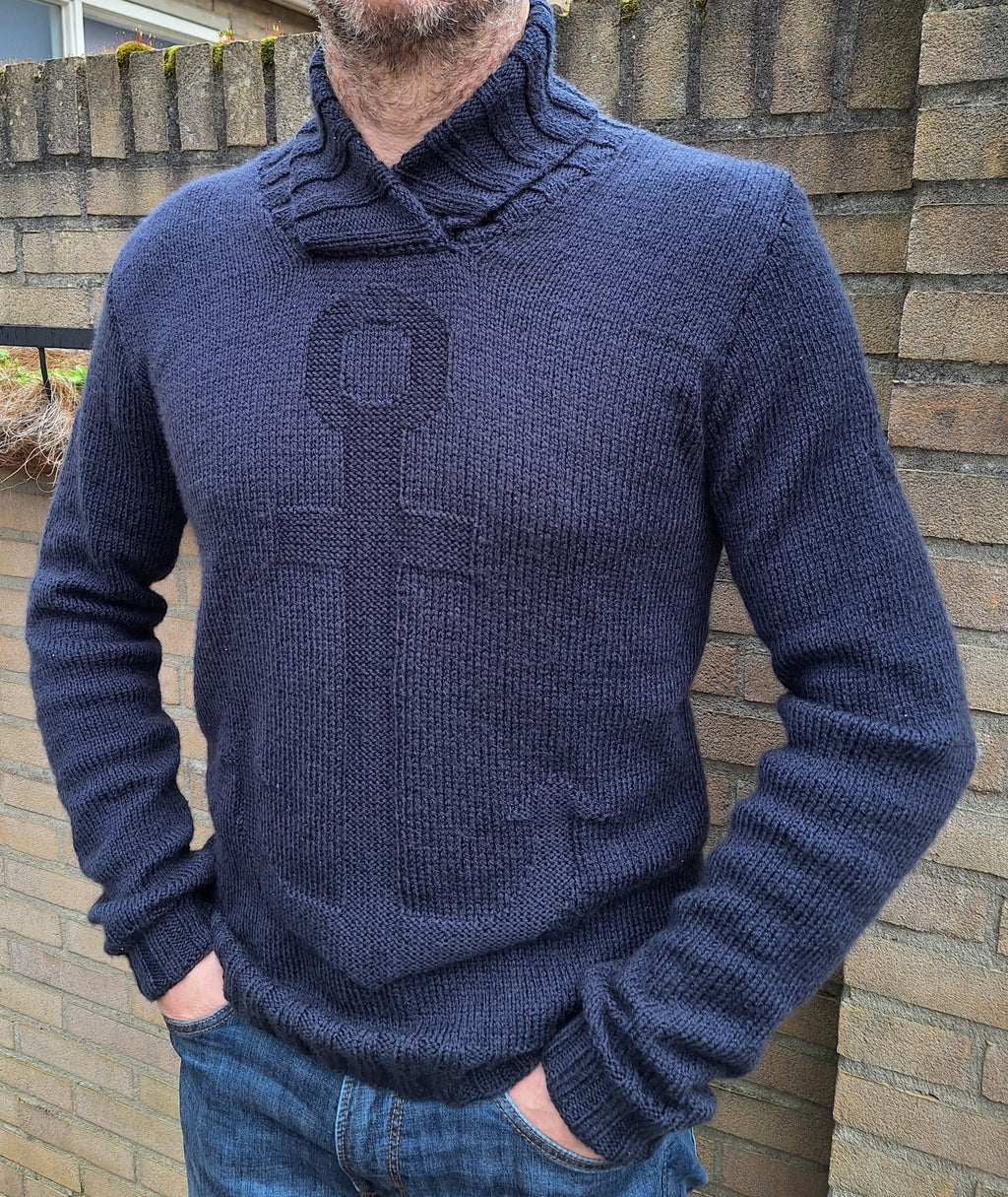 Breipatroon Schipperstrui met anker